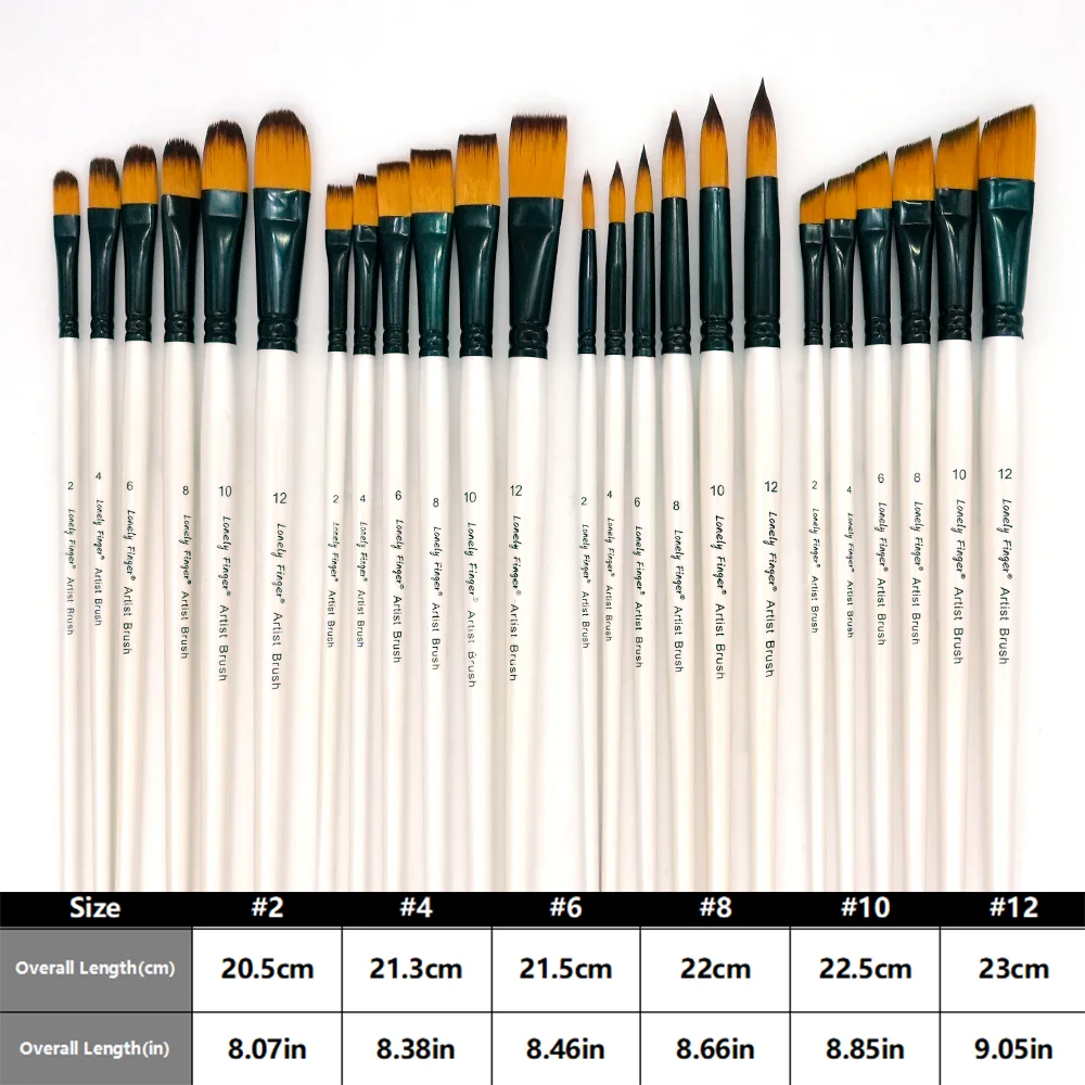 24/32Pcs Acrylic Nylon Watercolour Brushes for Beginners and Artists to Paint Acrylic Brushes for Oil and Gouache Painting
