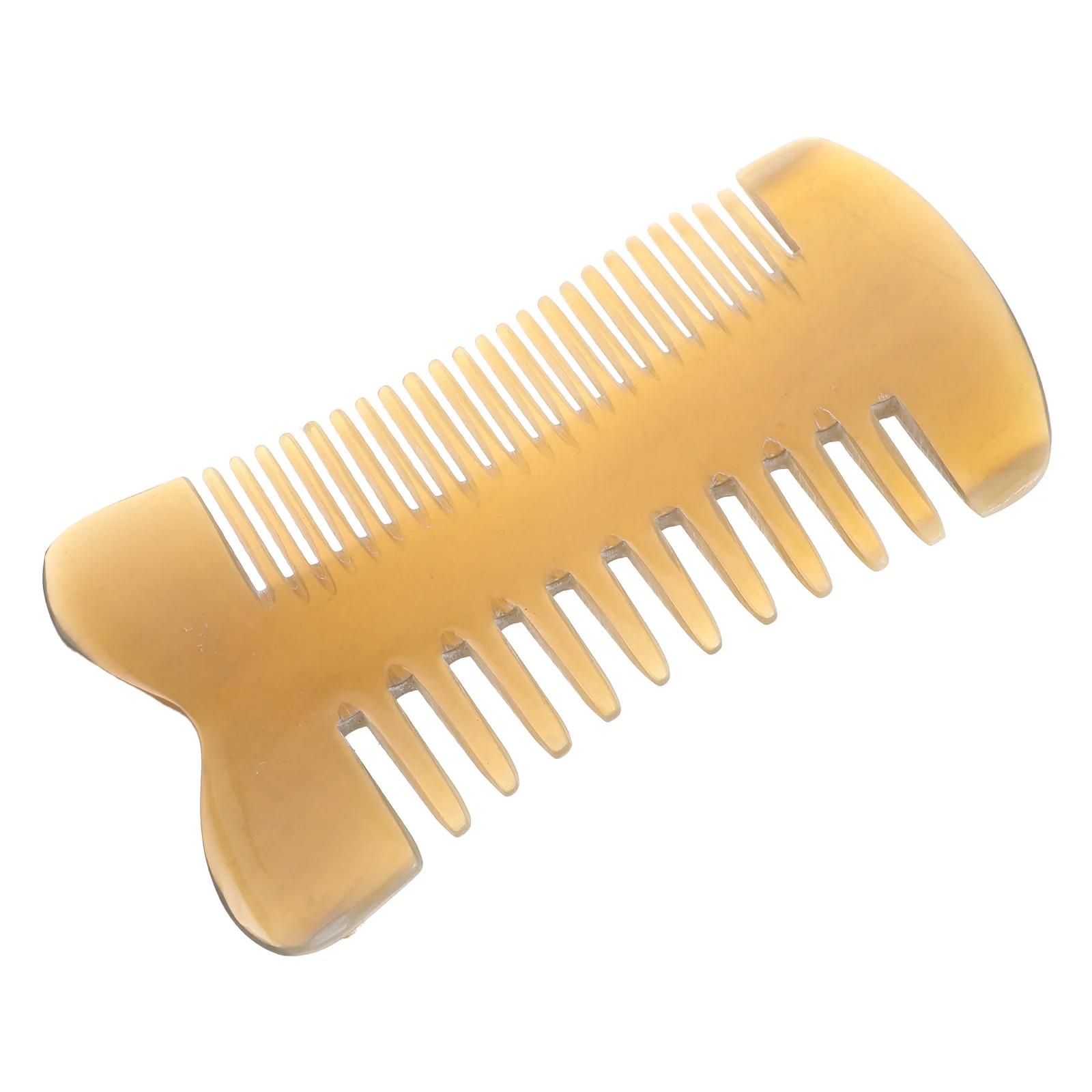 

Двусторонняя расческа с широкими зубьями и рогом из натурального бычьего рога, антистатическая расческа для массажа кожи головы для путешествий, офиса, дома