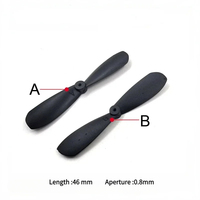 AB Props 46mm Propeller Technical Creative Airplane Special Nylon Propellers for 0.8mm Shaft Coreless Motor 610 612 614 615 716