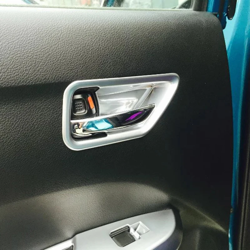 Chrome Inner Inside Door Handle Catch Cover Bowl Cup Trim Bezel Frame Surround Garnish For Suzuki Vitara 2016-2022