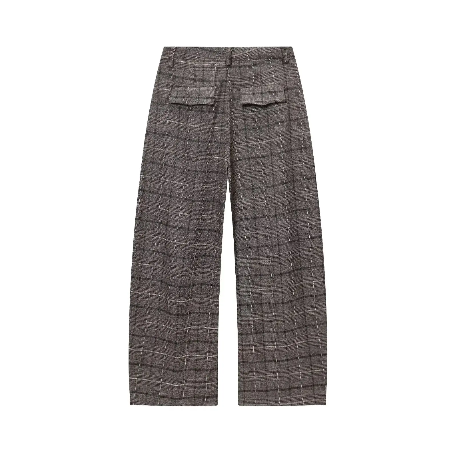 خريف جديد Sle المرأة السراويل الصوفية المختلطة مع تنحنح انتفض وتصميم منقوش Faionable بالون طماق البوليستر النسيج #5