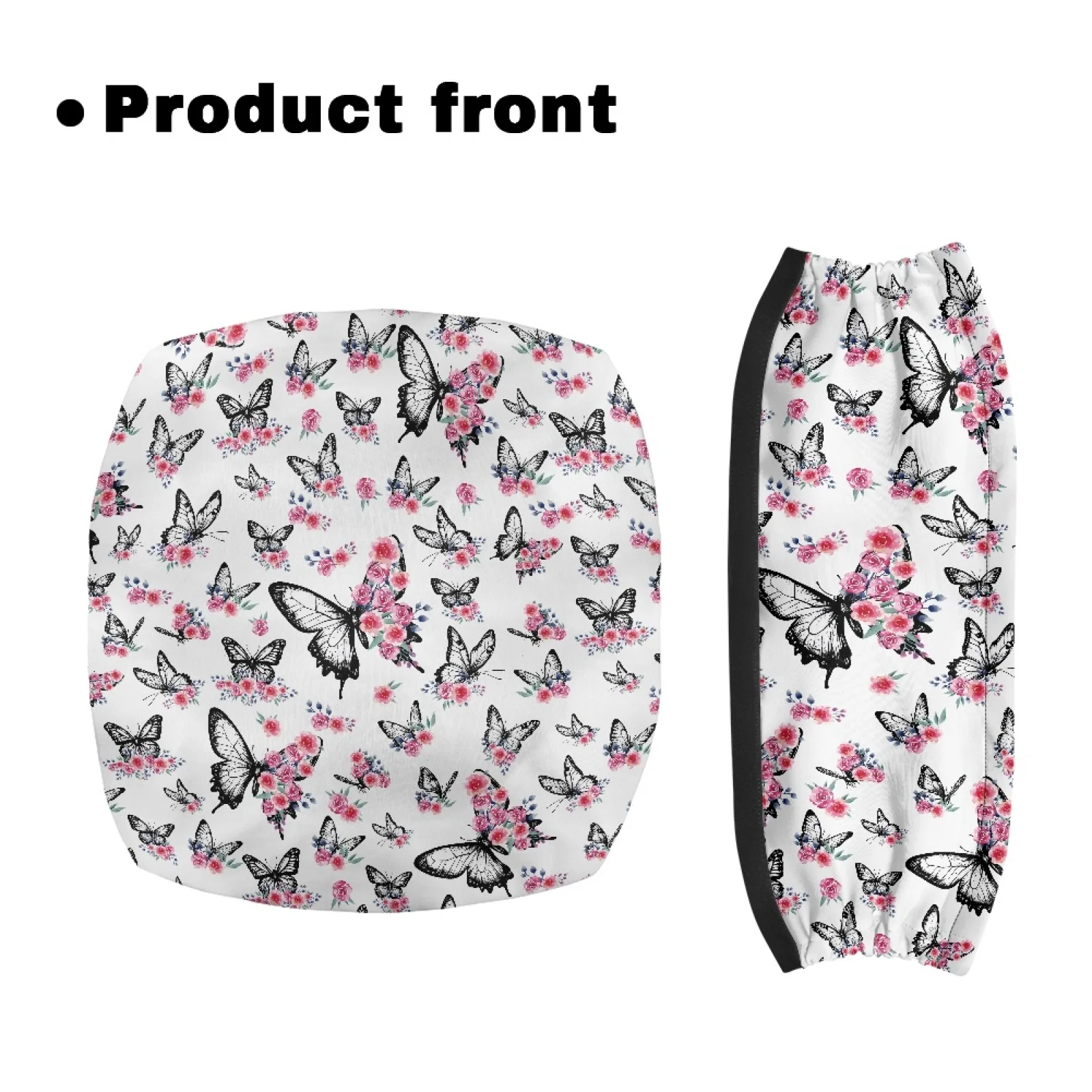 Coloranimal Butterfly Floral Pack of 2 Rollator Seat Back Covers Easy to Clean Walker Seat Cover for Friends