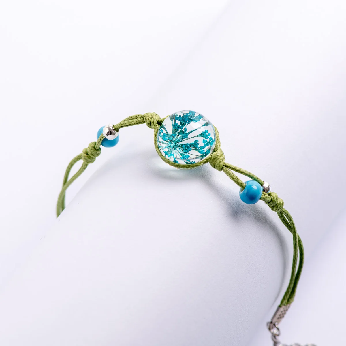 Crystal Transparency Flower Charms Bracelets Hand-made Glass Ball Chain & link bracelets&Bangles #EZ522