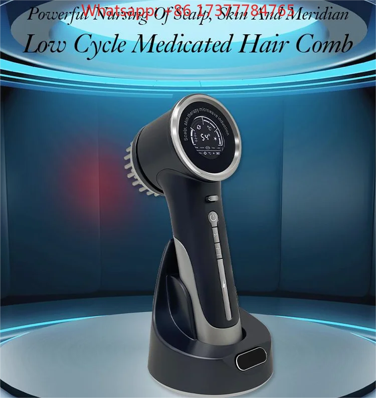 New Arrivals Light Therapy Hair Growth Vibrating Scalp Massager Brush Electric Massage    Hair Growth Comb