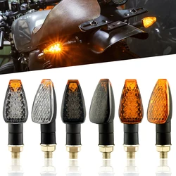 Luces intermitentes LED para motocicleta, luminarias universales de 12V, indicador intermitente trasero, luz trasera, para Cafe Racer Honda, BMW y Yamaha, 2 uds.