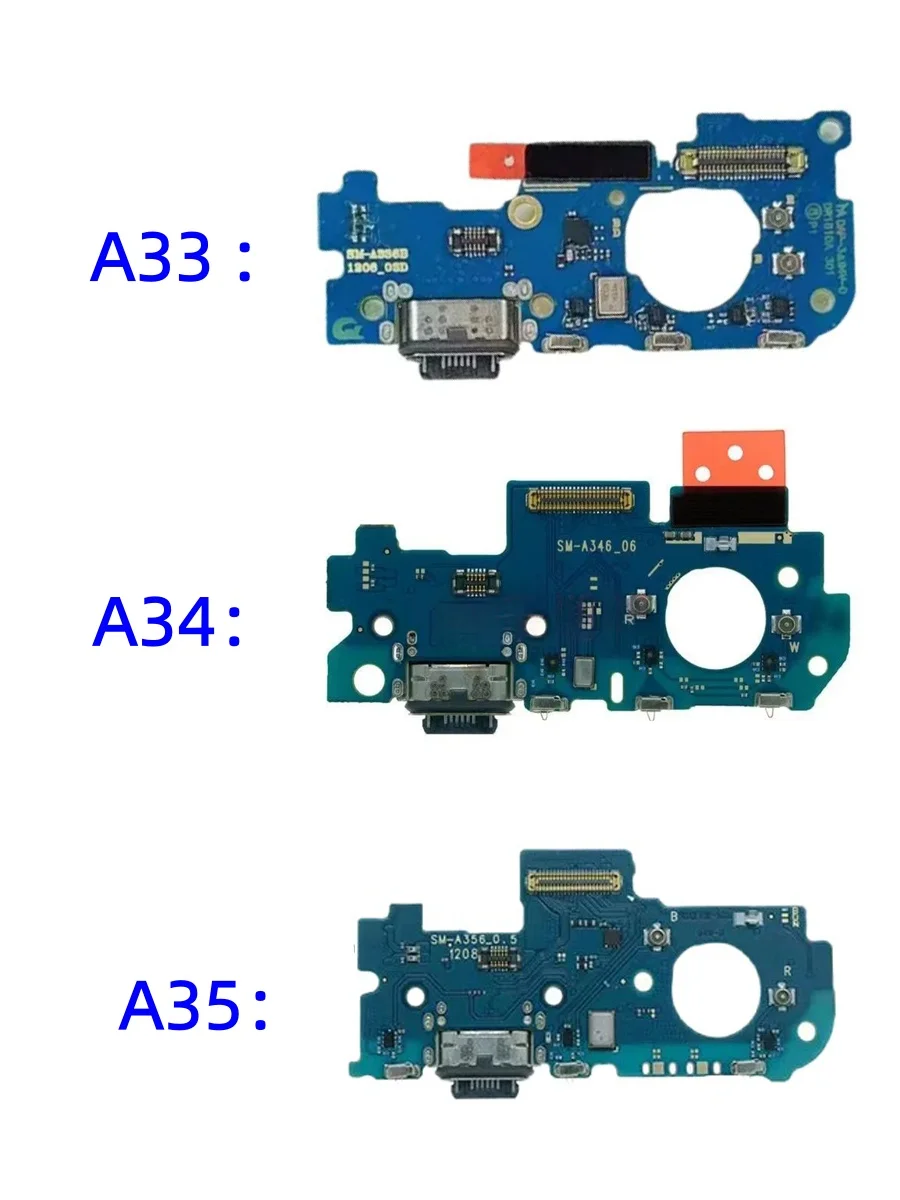 USB Charge Port Dock Connector Charging Board For Samsung Galaxy A33 A34 A35 SM-A336B A346M A346B A356N Repair Replacement Part