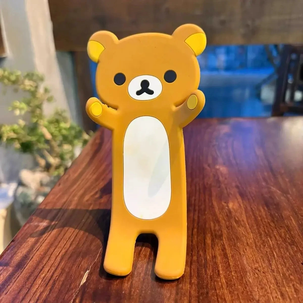Silicone Bending Rilakkuma Desktop Phone Fixed Anti Slip Stand Binge-Watch Video Brushing Mobile Tool Decoration Support Bracket view 5