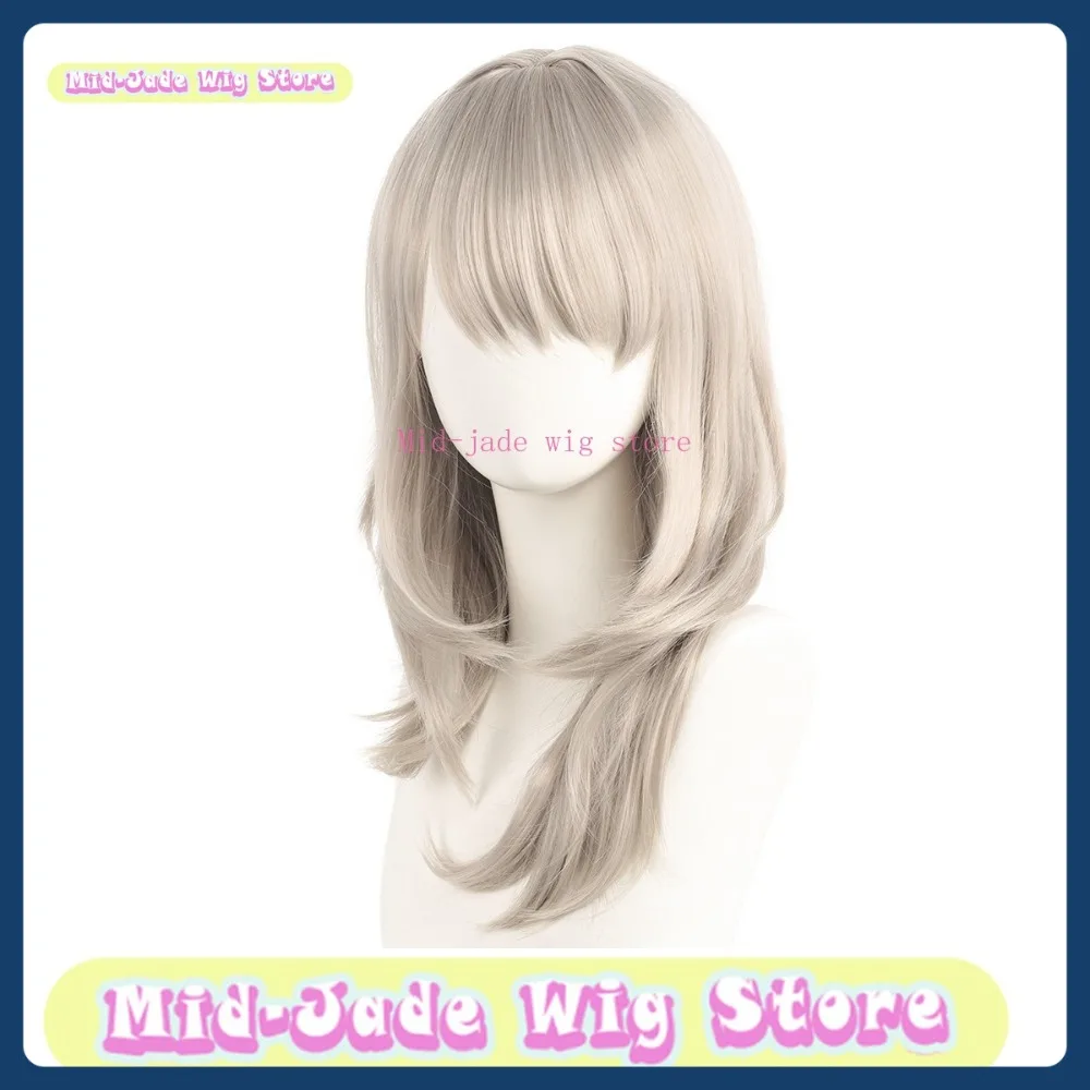 منتصف اليشم شعر مستعار مخزن الفتيات الفرقة CryHeyuan الخشب الخوخ العطر شعر مستعار تأثيري أنيمي لعبة لعب الأدوار هالوين زي الدعائم #3