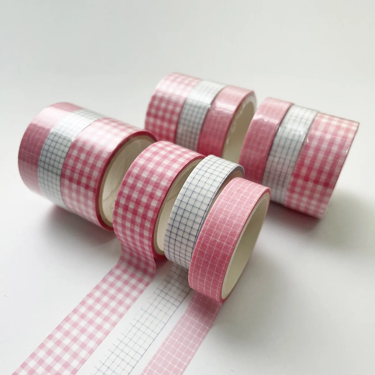 3 rolls Washi Tape Set Simple Thin Masking Tape DIY Arts Crafts Gift Wrapping Journaling Scrapbooking School Stationery Deco