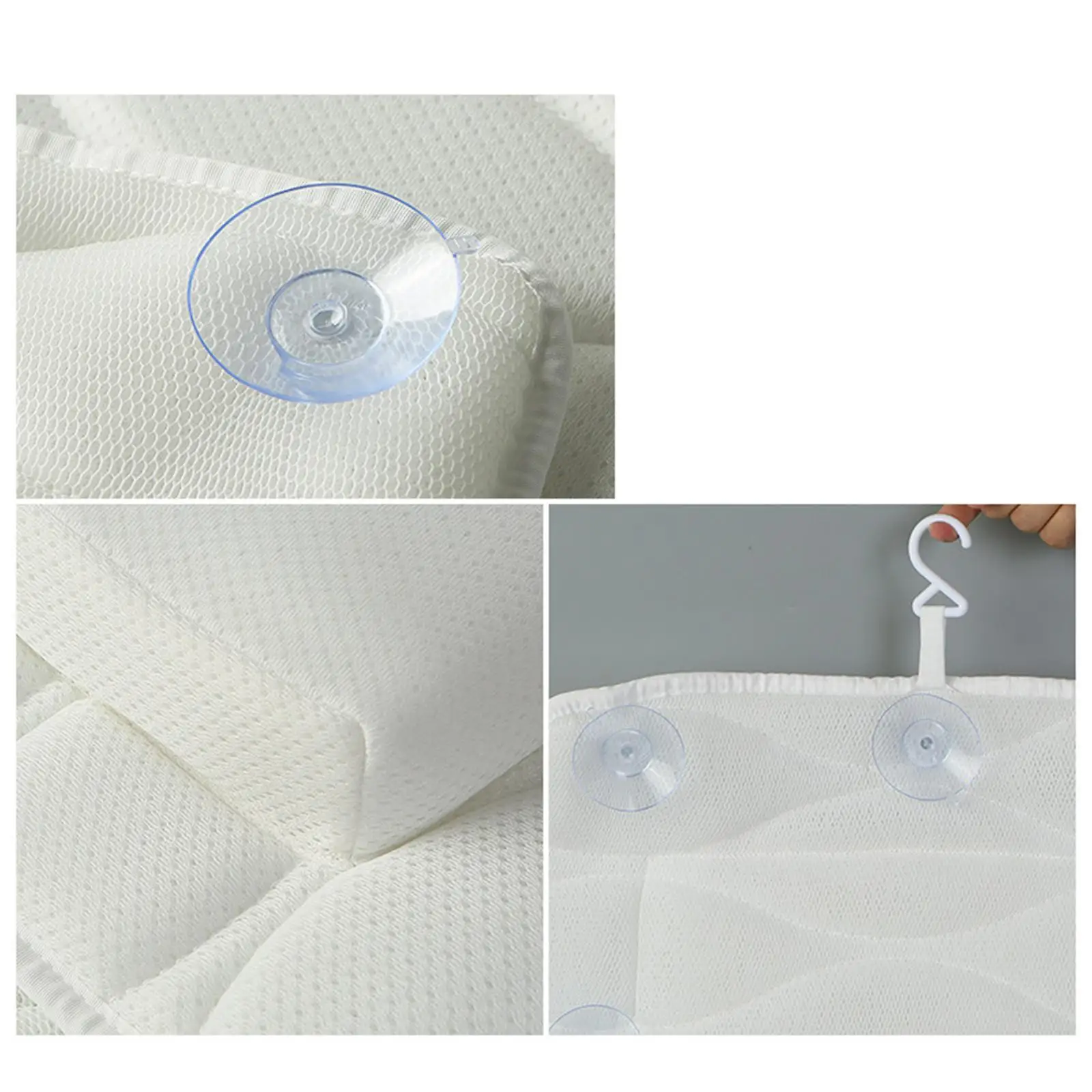 

Bath Pillow Full Body Bath Mat Easy Cleaning and Drying Portable Soft Quilted Mattress 5D Air Mesh Bath Cushion for Head Neck