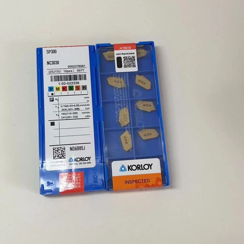 Imagem -02 - Korloy-o Carboneto Introduz Ferramentas de Corte Lâmina de Giro Inserções do Carboneto Sp200 Nc3030 Sp300 Nc3030 Sp400 Nc3030 Sp500 Nc3030 Sp600 10 Peças