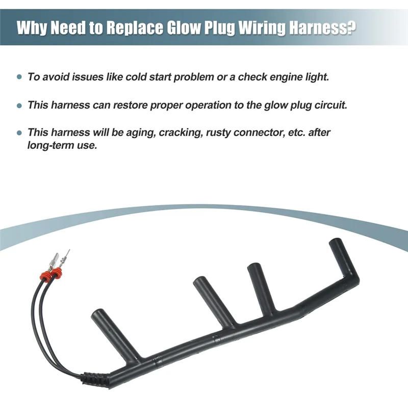 

A20K-Glow Plug Harness 028971766 028-971-766 For Golf Jetta Passat 904-091 Glow Plug Wiring Harness