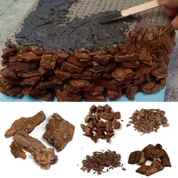 50g Simulation Bench Rock Stone Sand Table Layout Scene Model Railway Scenery Making Mountain Platform DIY Material Bark