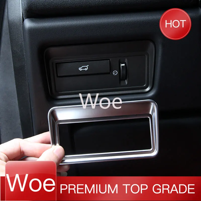 Woe For Land Rover Range Rover Evoque Sport Autobiography Vogue ABS Chrome Car Taildoor Button Trim Sticker Interior Car Accesso