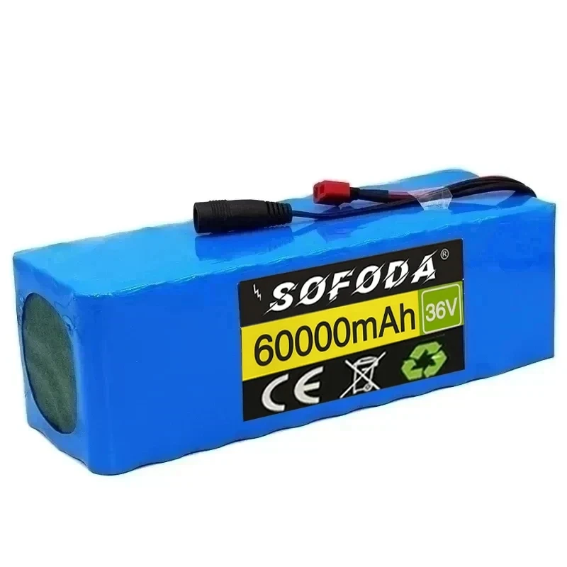 36V battery 10S4P 60Ah battery pack 1000W high power battery 42V 60000mAh Ebike electric bicycle BMS Capacity Indicator+charger