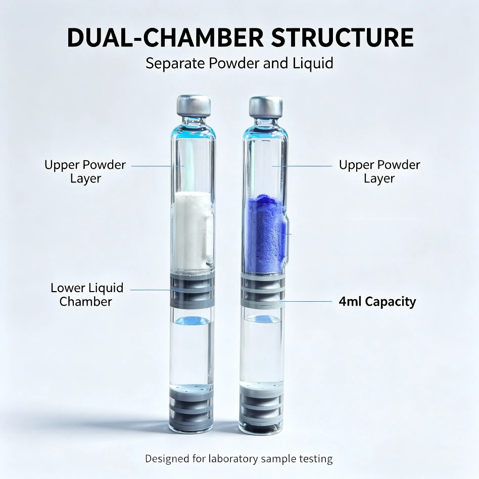 10-50pcs Dual Chamber Ink Cartridge Bottle 4ml Empty Borosilicate Medical Beauty Magic Pen Ink Cartridge Meidiao Consumables