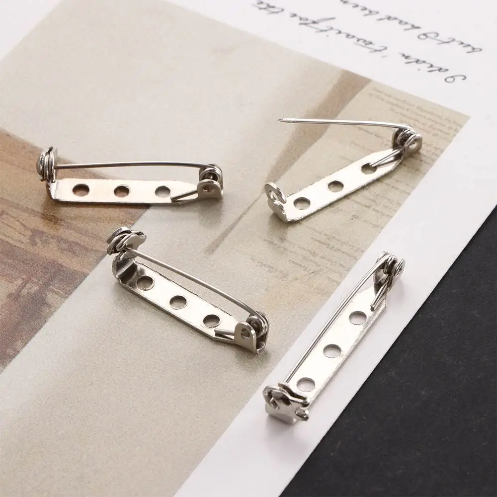 

Plated Iron Badge Holder Back Bar Basic Brooch Brooch Pins Safe Lock Brooch