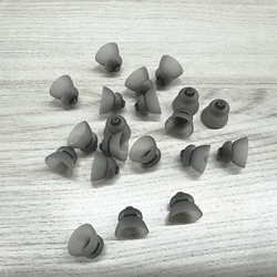 50Pcs Hearing Aid Replacement Domes Double Soft Silicone Earplug Hearing Aid Domes Hearing Amplifier Accessories S/M/L Ear Care