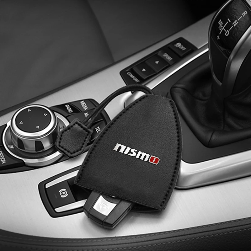 New Leather Keychain Pouch Pull Type PU Leather Key Bag Car Key Holder Case For Nismo Nissan Qashqai Juke X-trail Tiida Teana