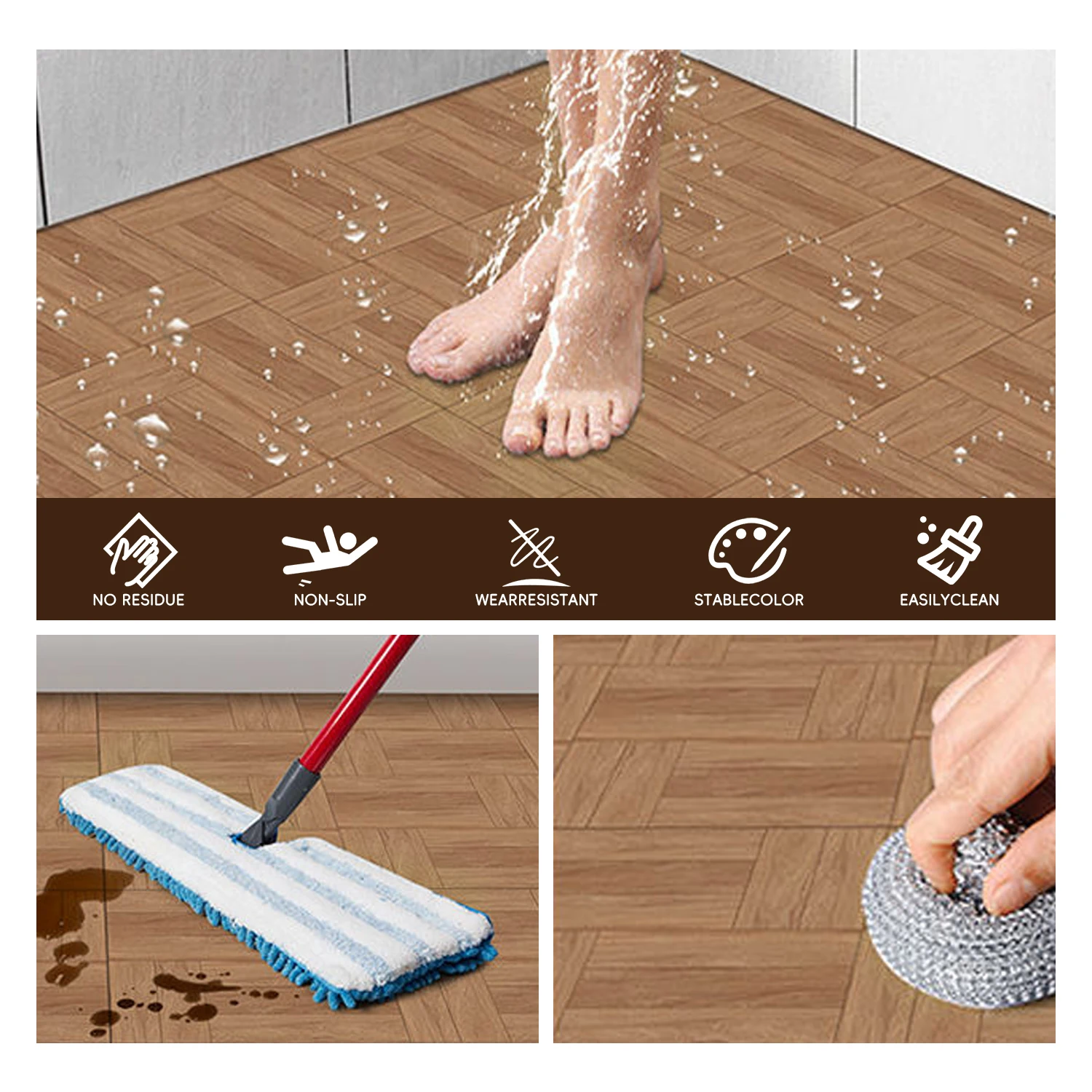 6/10/20 قطعة الفينيل الطابق و صور مطبوعة للحوائط ذاتية اللصق المضادة للانزلاق ملصقات أرضية مقاومة للماء DIY بها بنفسك المطبخ غرفة نوم سبلاش الحرس