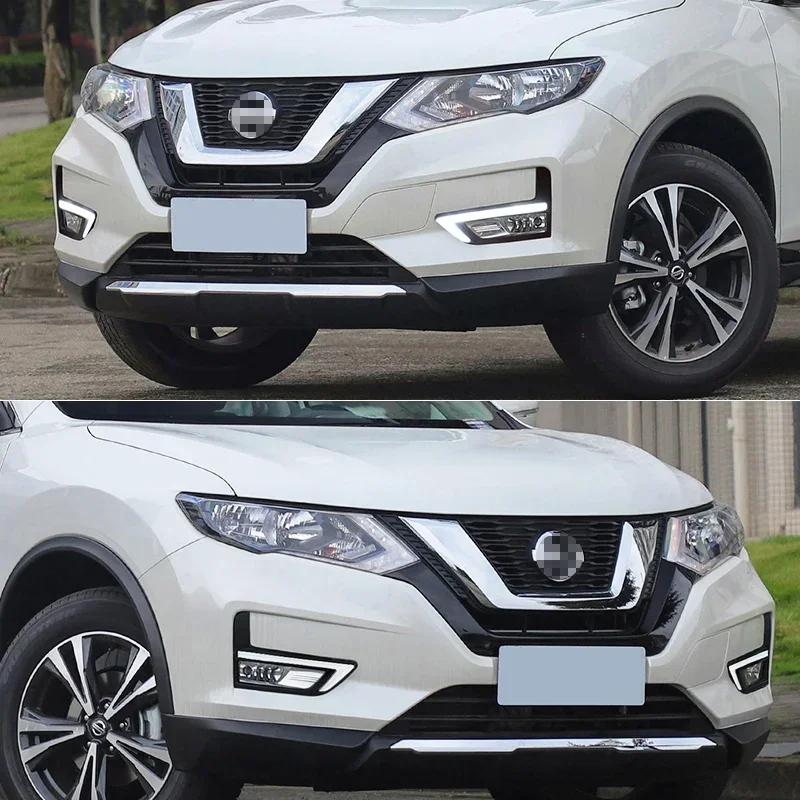 

Светодиодные DRL дневные ходовые огни для Nissan X-trail T32 Xtrail 2017 2018 2019 12 В, указатели поворота, дневные фары, автоаксессуары