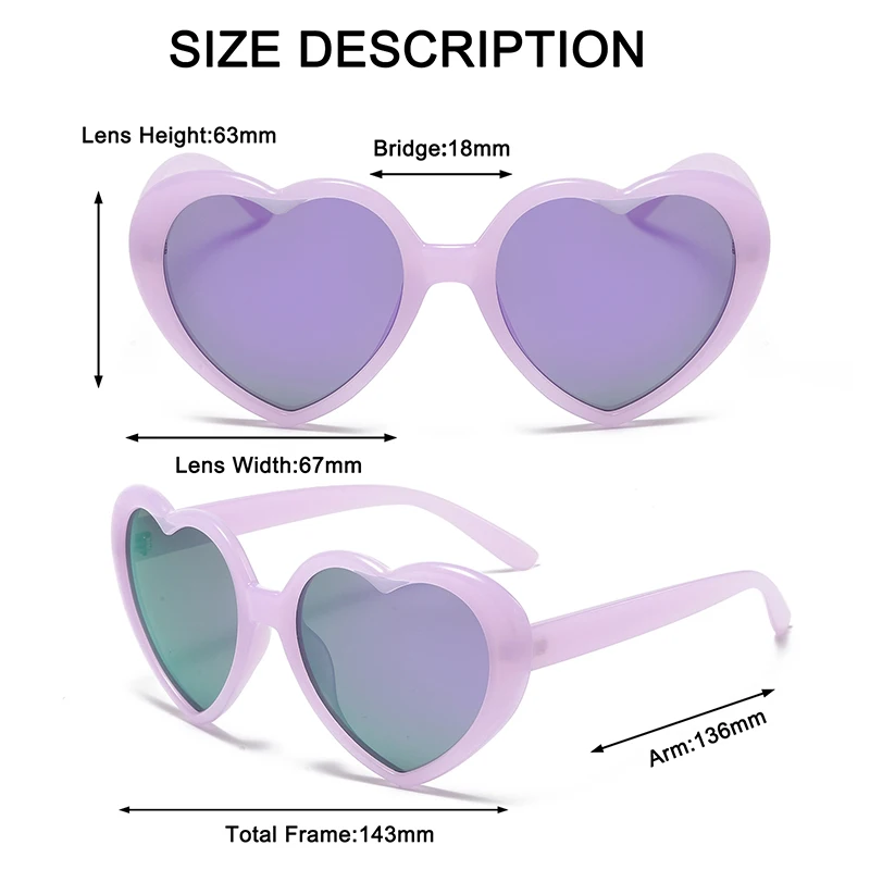 Gafas de sol polarizadas con forma de corazón para mujer, anteojos de sol con gradiente Retro, protección UV400, Unisex