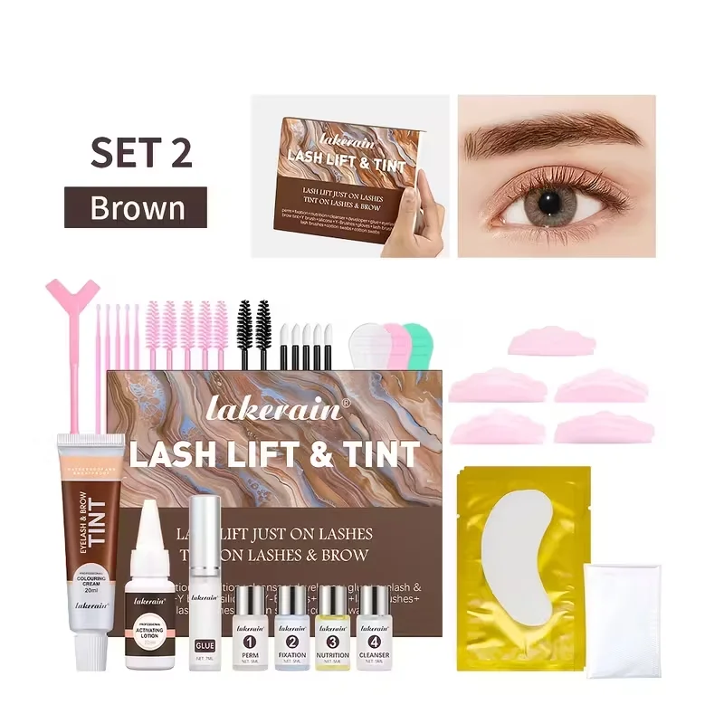 まつげパーマキット プロ仕様 まつげティントキット 2in1 まつげティント 眉ティント 眉染め 目元 まつげ 眉毛 メイク