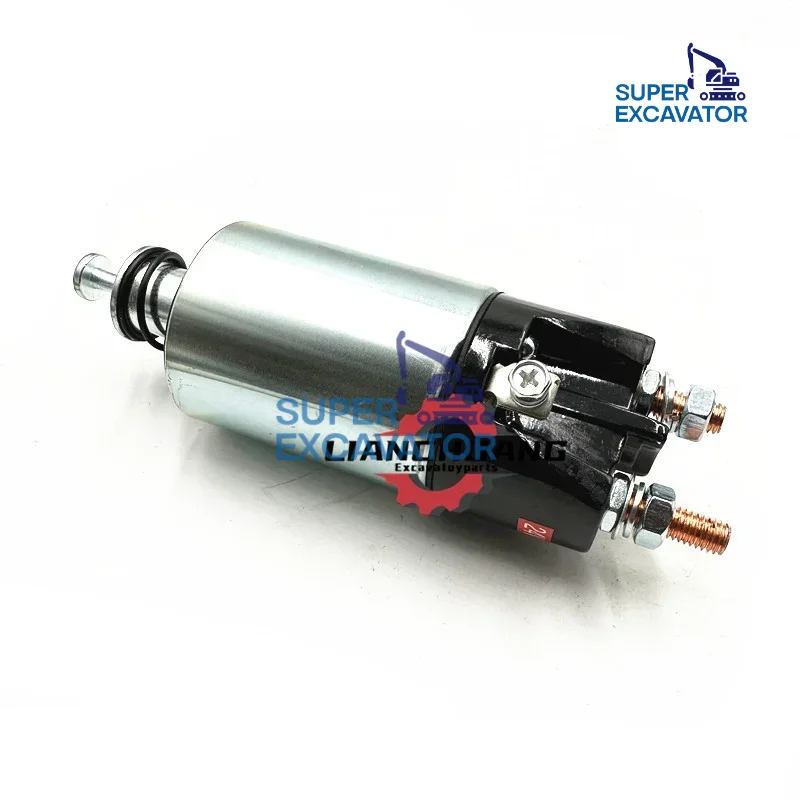 For Kobelco SK200 SK210 SK230 SK250-6/6E Starting Motor magnetic switch Mitsu-bishi 6D34 Engine Excavator Parts