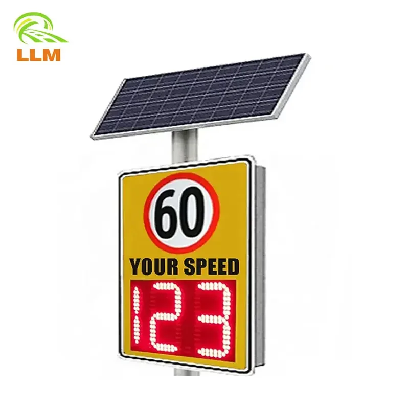 Hight Quality Led Display Portable Traffic Signs Speed Detector Solar Radar Speed Limited Sign Speed Radar Sign