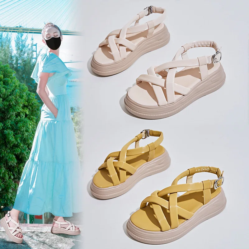 

Women's Sandals Summer New Comfortable Fashion Small Fragrant Style Buckle Versatile Platform Casual Shoes