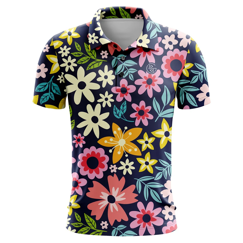 Summer Kid's Fashion New Polo Shirt Short-sleeved Men Hot Diamond Slim Casual Lapel Half-sleeved T-shirt Fit Clothing 2023 view 3