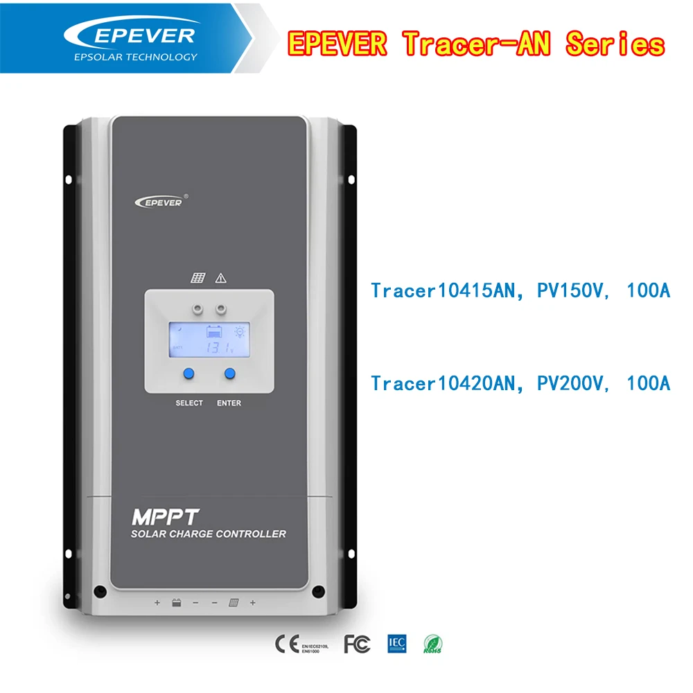 

Трассировщик EPEVER-контроллер солнечного заряда серии MPPT Tracer10415AN 10420AN 100A