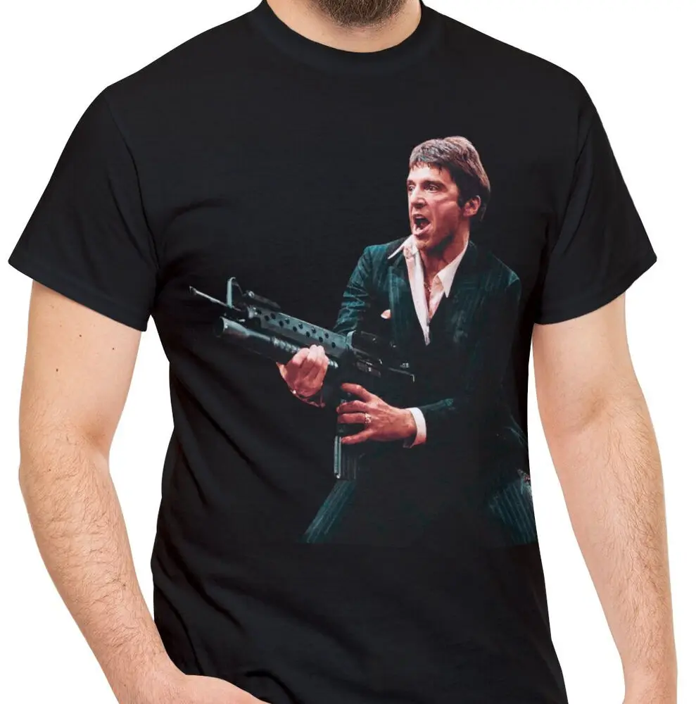 Scarface Tony Montana Fan 80's Movie T Shirt Tee For Man Woman Short Summer Tees Luxury Brand