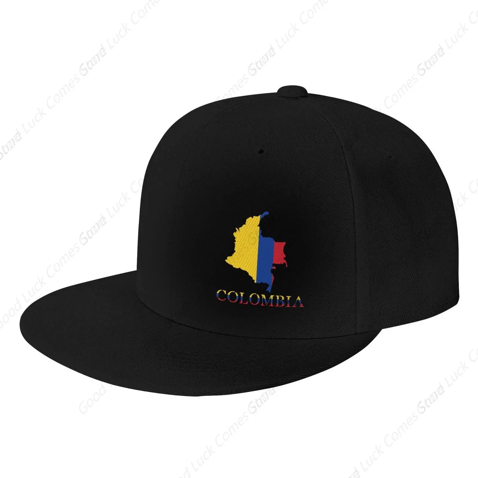 Colombia Flag Map Outdoor Snapback Trucker Dad Hat for Men Women, Sports Adjustable Flat Bill Brim Baseball Cap