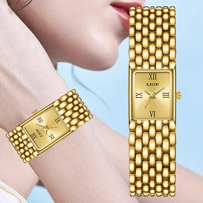 

LIGE 2026 Women's wristwatch Fashion Women's Watch Luxury Stainless Steel Bracelet Retro Waterproof women's quartz wrist watch