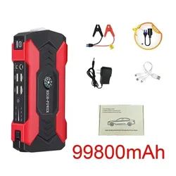 99800mAh 20000mAh Car Jump Starter 3000A Starting Device Portable Power Bank Battery Starter Launcher For Car Booster Articles