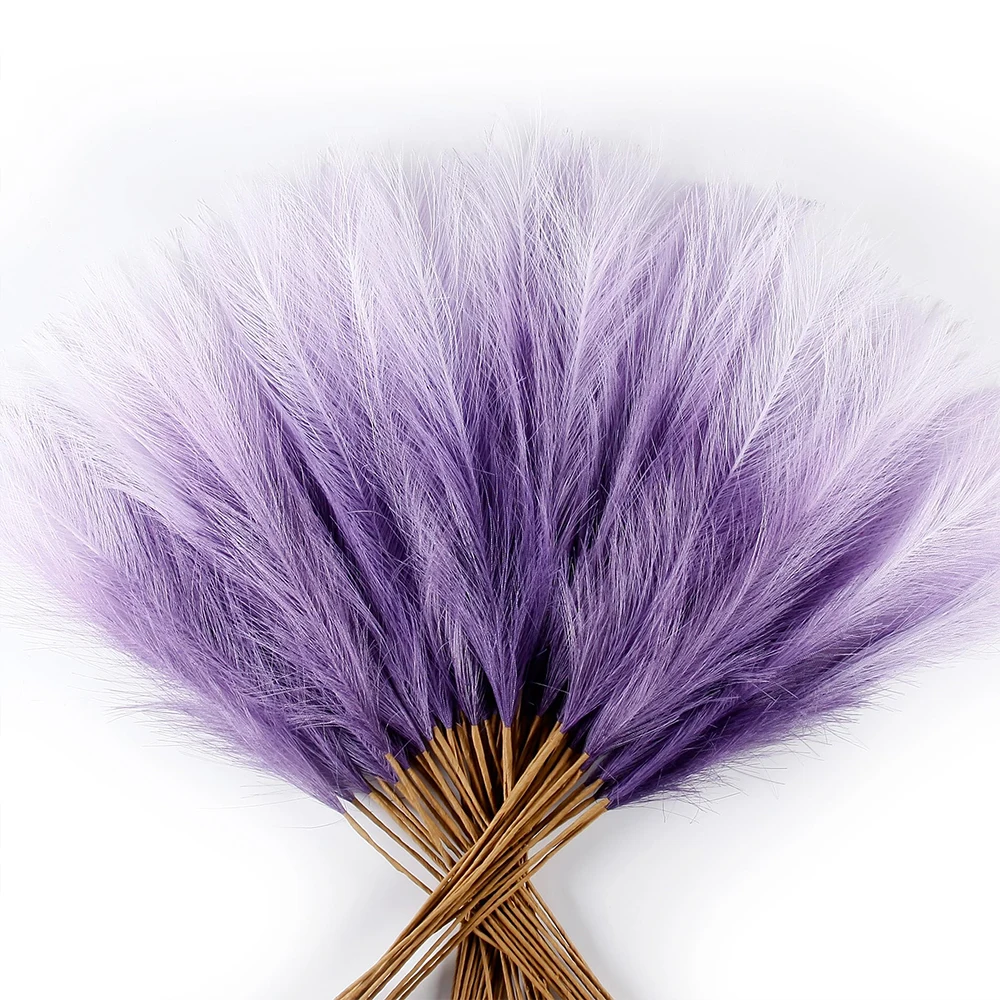 10/30PCS Künstliche Boho Blume Faux Pampas Gras Gefälschte Flauschige Schilf Hochzeit Blume Anordnung Dekoration Home Room Decor blumen – Detail 1