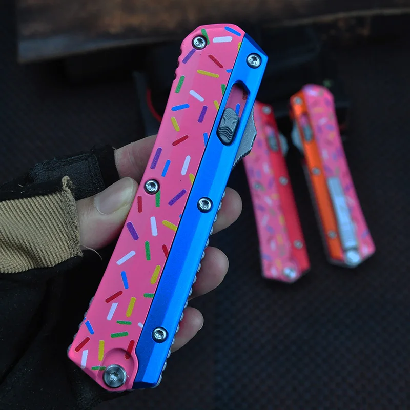 

Micro Glykon Series Dessert Warrior OTF Knife Tech Pocket Knives Camping Tactical Self Defense Zinc Handle Utility EDC Tools