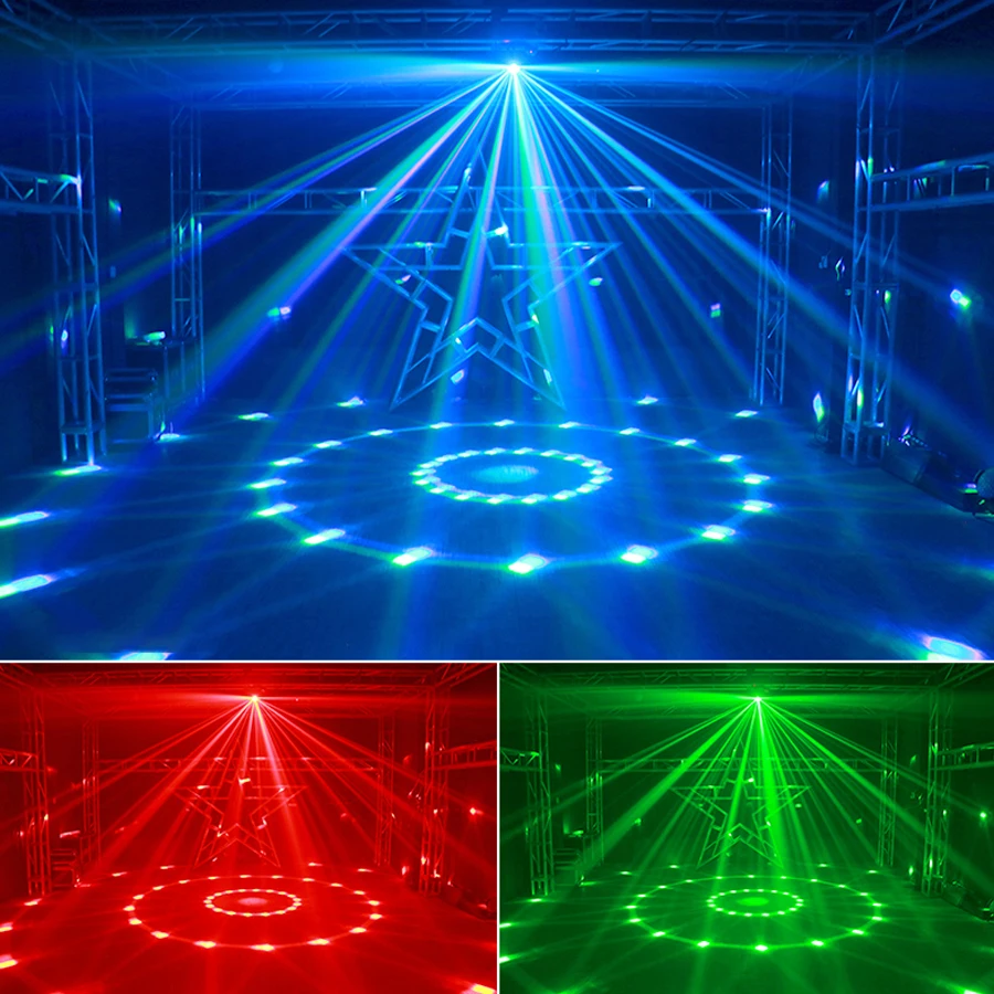 4 IN1LED Magic Crystal Ball UV Laser Effect Stage Projector Strobe DJ Disco Remote DMX Music DJ Light