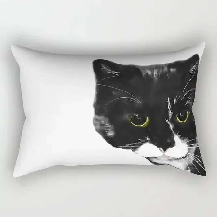 Cat and dog print plush pillowcase， home decoration long cushion cove，living Room Sofa Throw Pillow Cushion Cover40x60 60x60