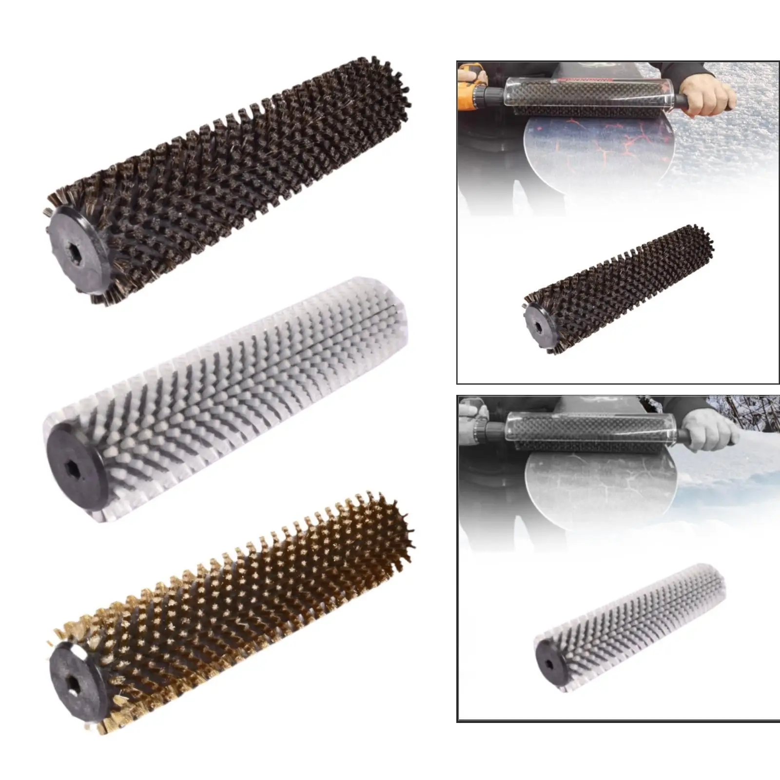 

Snowboard Brush, Ski Board Brush Scrub/ Cleaning/ Maintenance, Professional Ski Roller Brush