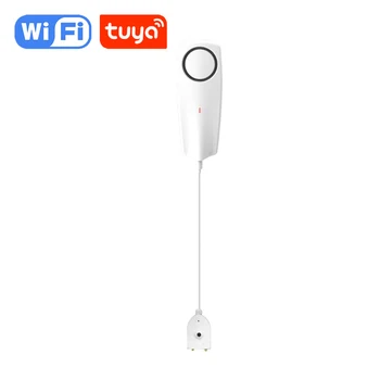 투야 와이파이 물 센서 내장 충전식 배터리, 80dB 사운드, 투야 앱 실시간 알림, 보안 보호, 1 개, 2 개, 5 개