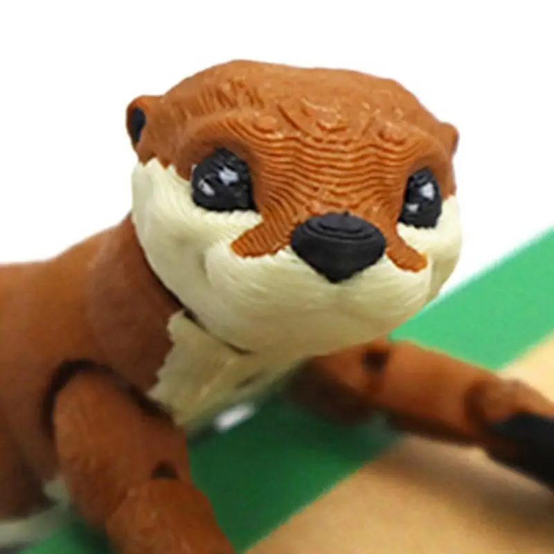 يمكن وضعها المياه Lutra الحيوان النحت ثلاثية الأبعاد مطبوعة التفاعلية عرض عمل الشكل للمنزل الجرف مكتب عمل الديكور A2UB #5