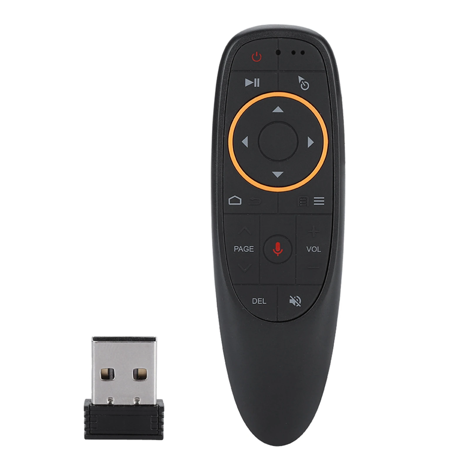 Air Mouse Teclado e Mouse Controle Remoto, 2.4G Voz Sem Fio, 17 Teclas, Giroscópio para Caixa de TV e PC