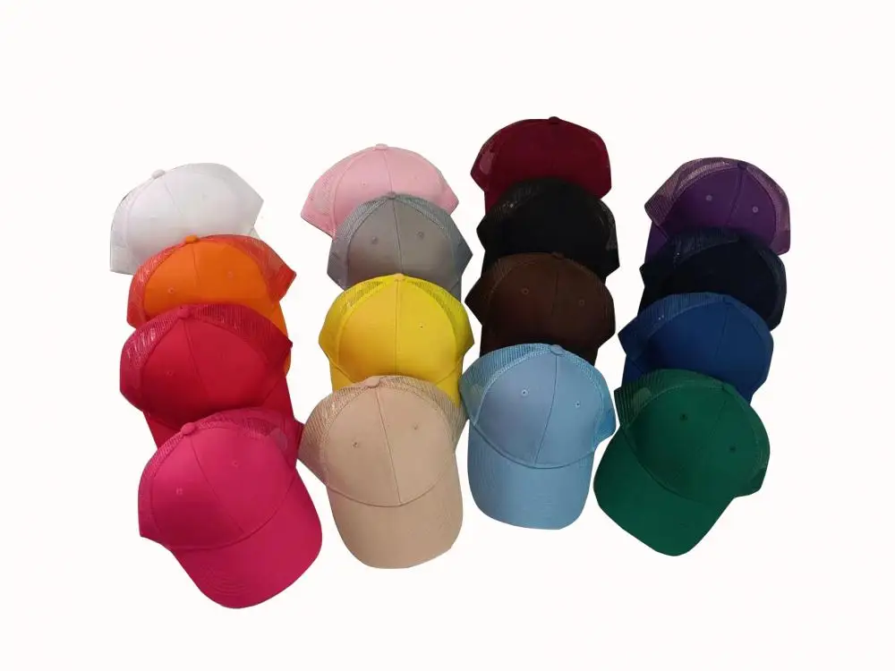 Customized Printed Logo Solid Color Six Piece Pure Cotton Baseball Cap Breathable Mesh Hat Adjustable Duck Tongue Caps image 2