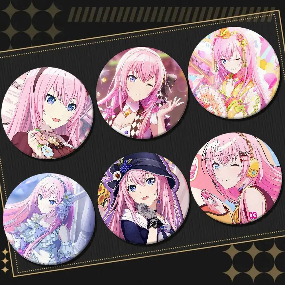 Virtuelle Sängerin M-Megurine Luka Abzeichen Pins Anstecknadeln Hutnadeln Broschen Geschenke Dekor Rucksäcke