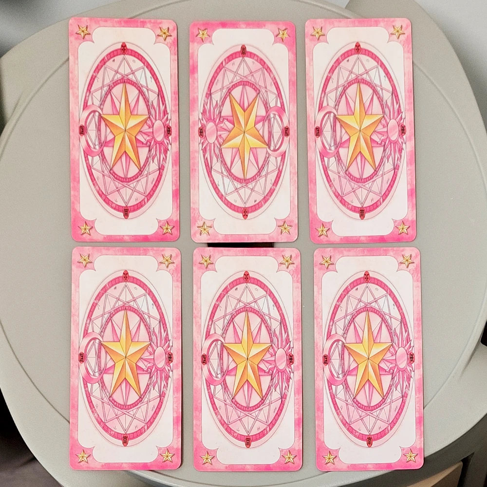 Baralho de tarô Cardcaptor Sakura - Conjunto completo de 56 cartas |   11x5,5cm Edição Sakura Rosa para Fãs e Cosplay