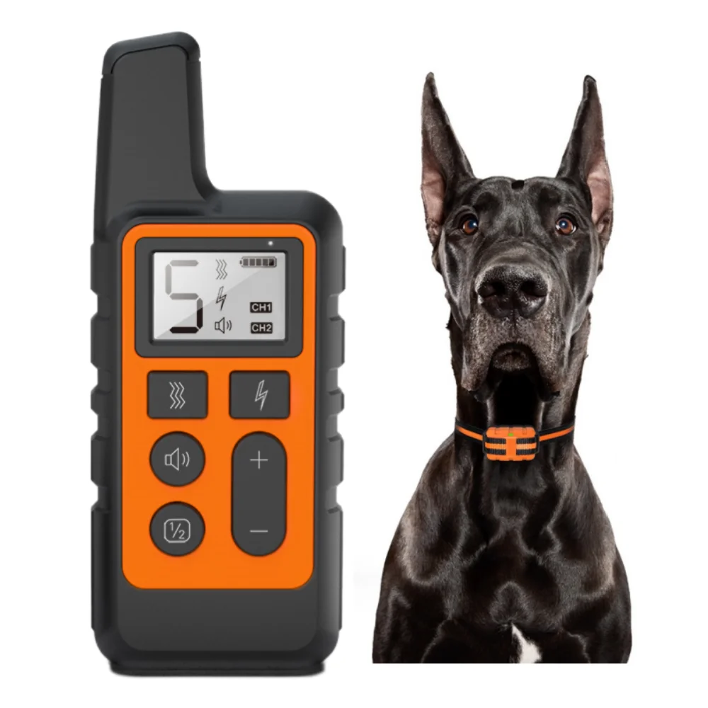 Remote Dog Training Equipment Bark Control Device Rechargeable Electric Collar Anti Barking Dog Trainer