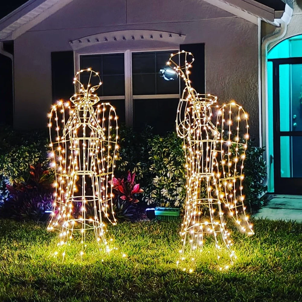 1 guirnalda de luces solares, Color blanco frío de Color cálido, 7mled, luz brillante para árbol de patio, boda, luz de hadas Solar