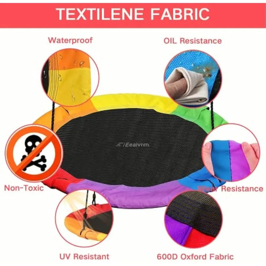 40 "conjunto de balanço de árvore adultos 700lbs capacidade de peso plataforma balanços tiras de suspensão cordas multi-fio ajustáveis ao ar livre colorido